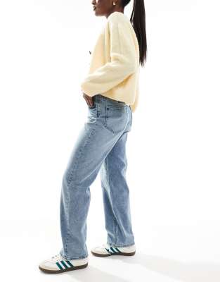ONLY ELLA MID RISE STRAIGHT FIT JEANS 