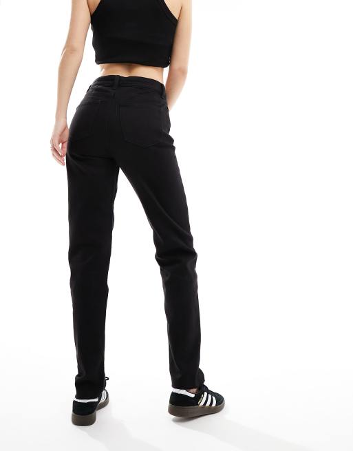 Only – Emily – Czarne jeansy z wysokim stanem i prostymi nogawkami do kostki , 3 z 5