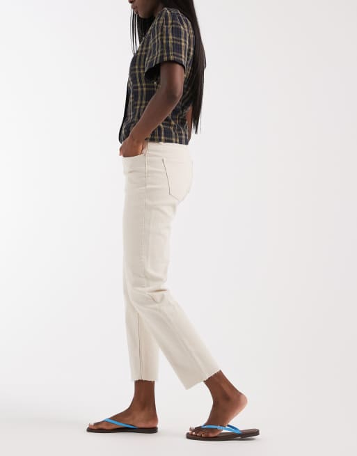 Only - Emily - Jeans dritti a vita alta écru  , 3 di 5