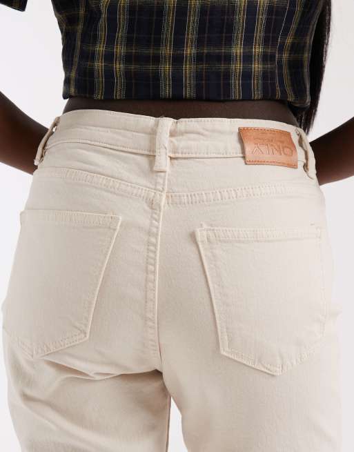 Only - Emily - Jeans dritti a vita alta écru  , 4 di 5
