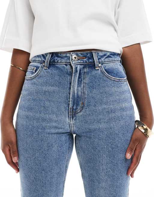 Only - Emily - Jeans dritti lavaggio chiaro a vita alta , 5 di 5