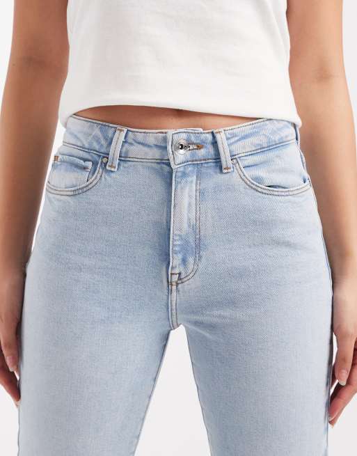 Only - Emily - Jeans met rechte pijpen en hoge taille in lichtblauwe wassing , 4 van 5