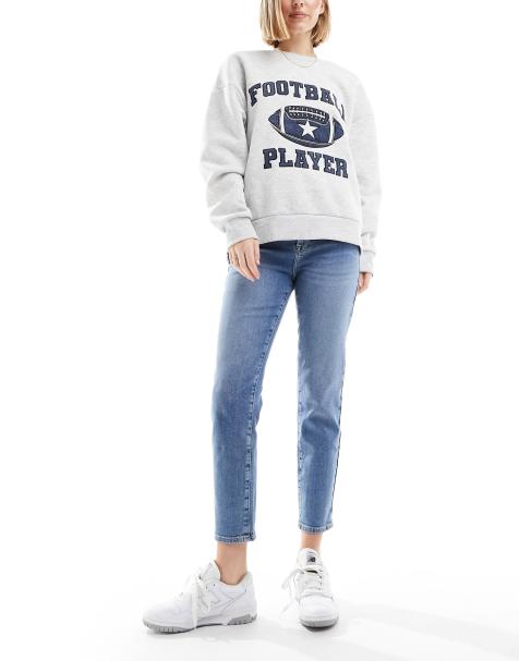 ONLY – Emily – Knöchellange Jeans in mittelblauer Waschung mit hohem Bund und geradem Schnitt - view 1