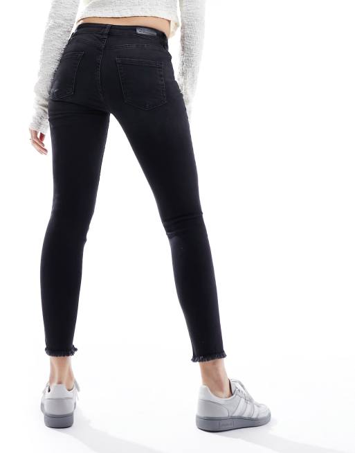 Only - Enkellange skinny jeans in zwart , 2 van 5