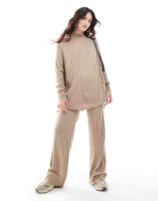 ONLY - Ensemble en maille - Sable