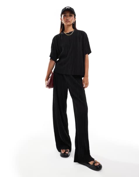 ONLY - Ensemble plissé coupe carrée - Noir - view 1
