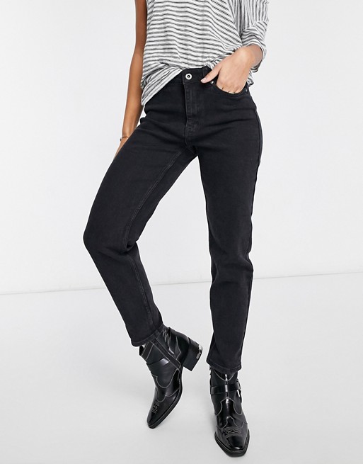 Only Erica slim straight leg jeans in black