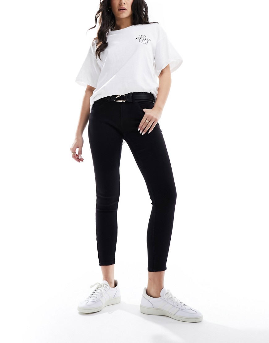 ONLY Eternal ankle length jeans in black