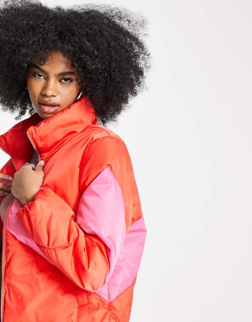 Color block deals padded jacket