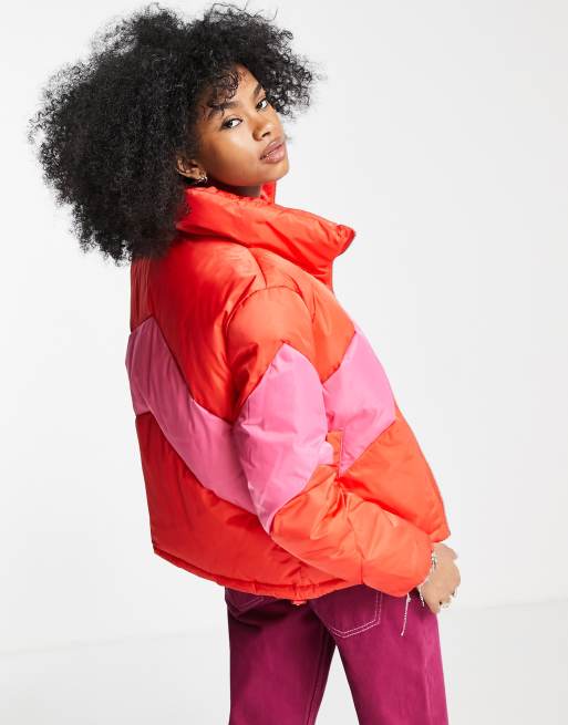 Bright coloured puffer on sale jackets