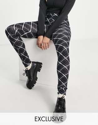 Only exclusive legging in grey check  - ASOS Price Checker
