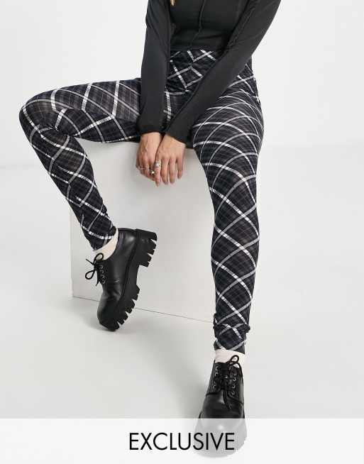 Only exclusive legging in grey check