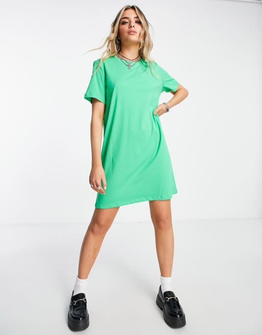 Bright green 2024 t shirt dress