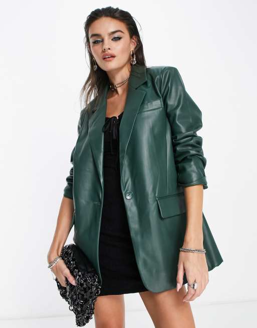 Blazer femme simili online cuir