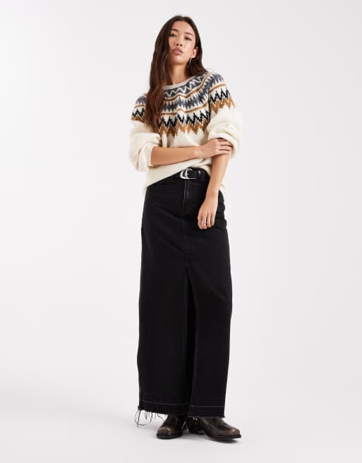 ONLY - Fair Isle trui met ballonmouwen in beige, 3 van 4