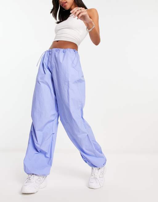 Only – Fallschirmhose in Blau mit Bündchen 