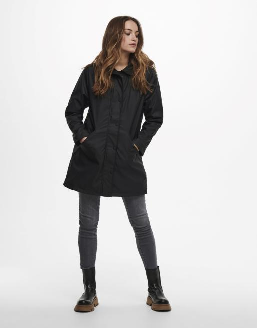 Fur lined hot sale rain coat