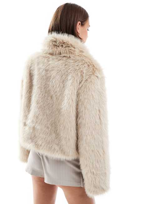 Faux fur short jacket uk online