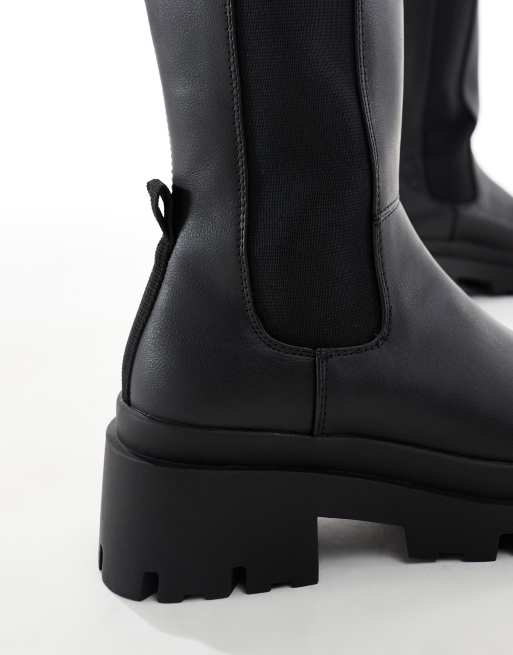 ONLY faux leather chunky boots in black, 4 of 4