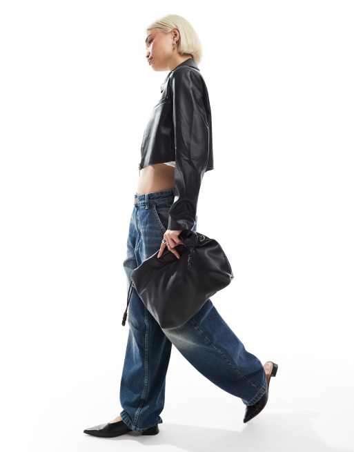 ONLY Dames Onlamia Faux Leather Moto Jacket Cc OTW Bikerjas, zwart, M