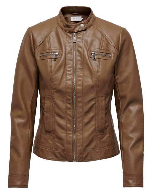 ONLY Faux leather jacket in brown, 7 of 7
