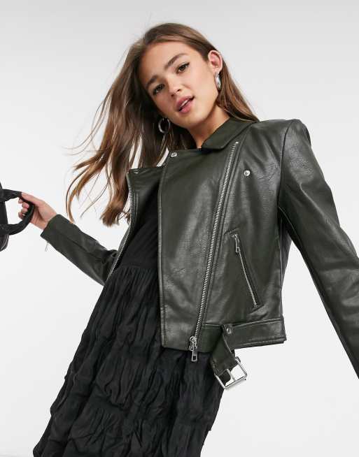 squeaky faux leather jacket
