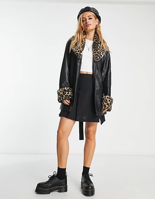 Leather Jacket With Leopard Print Inside Hot Sale | bellvalefarms.com