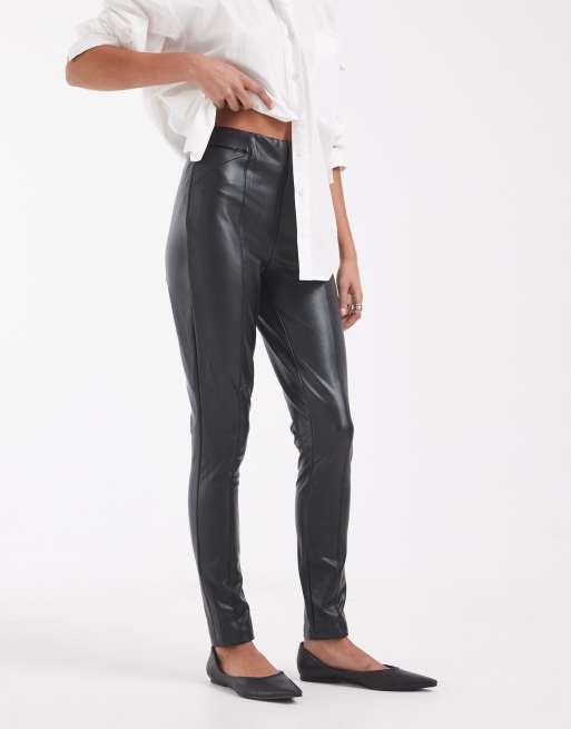 Only faux-leather leggings in black , 2 of 5