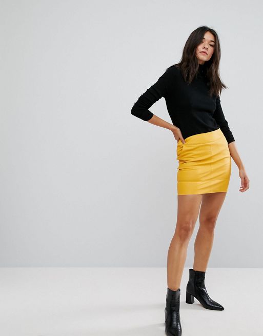 Only Faux Leather Mini Skirt | ASOS