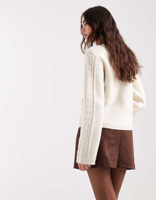 ONLY faux suede mini skirt in chocolate brown, 5 of 5