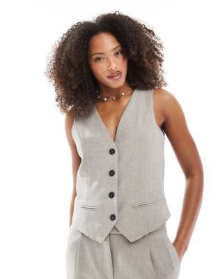 ONLY - Figurbetonte Weste in Beige, Kombiteil-Neutral