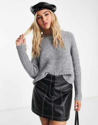 Only Fiona jumper in light grey | ASOS