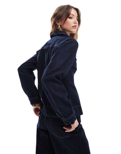 ONLY fitted denim jacket in indigo - part of a set