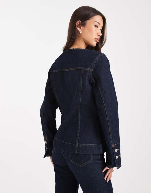 ONLY fitted denim jacket in indigo - part of a set, 2 of 4
