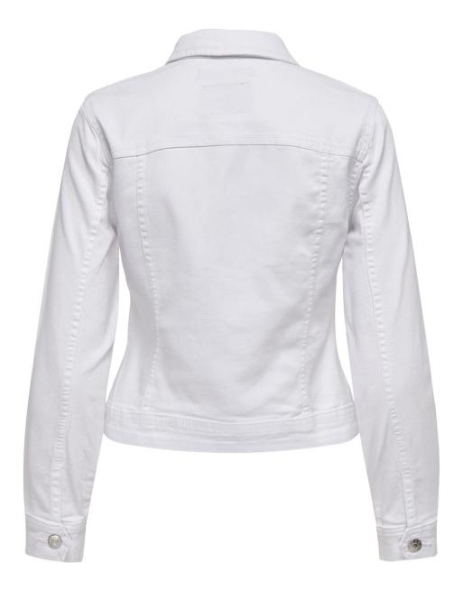 ONLY fitted denim jacket in white, 7 of 7