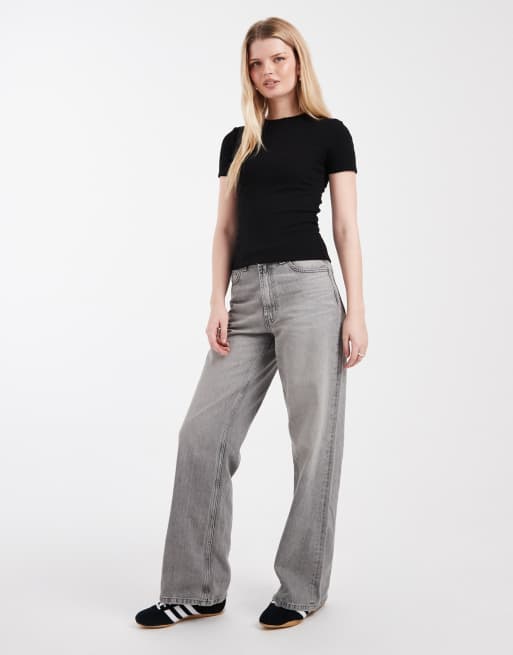 ONLY fitted ribbed top in black, 2 of 4