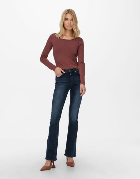 ONLY Flared fit jeans in blue black denim - view 1