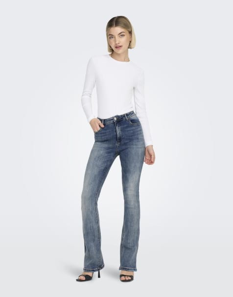 ONLY Flared fit jeans in medium blue denim - view 1
