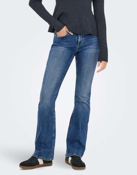 ONLY Flared fit jeans in medium blue denim - view 1