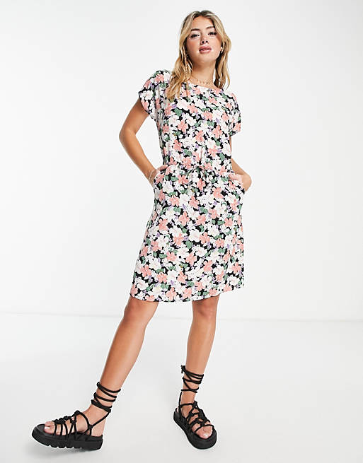 Only floral printed mini dress