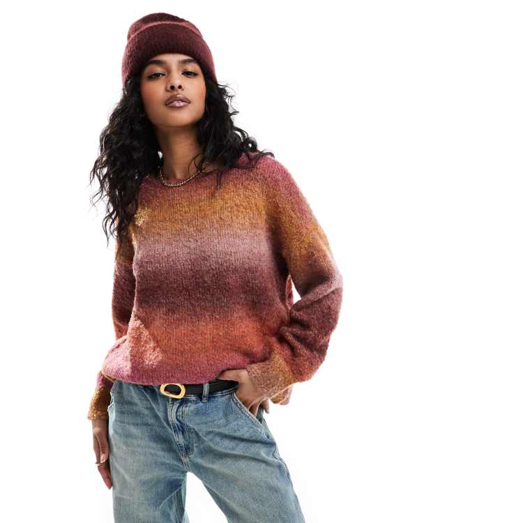 Pink ombre sweater best sale