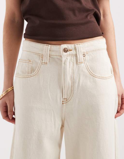 ONLY – Frankie – Naturvita jeans med hög midja och barrelben, 4 av 5