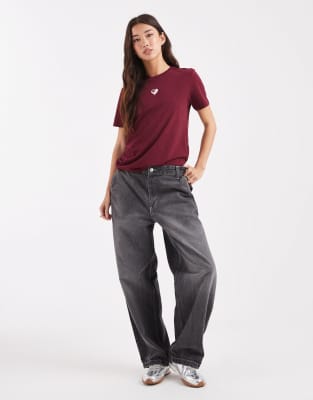 Only Games Graphic Back Print Boxy T-shirt In Red