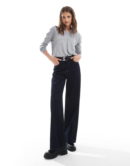 Only - Gebreide polo in grijs, 3 van 4