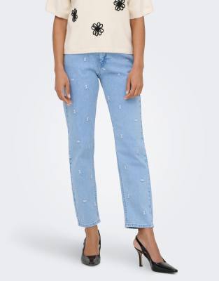 Gerade geschnittene Jeans in Hellblau Blau W25 L32