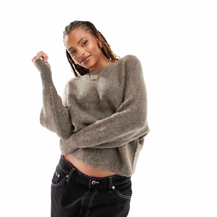 Amazon Gerippte Pullover Damen Sweatshirt Grau Damen Amazon