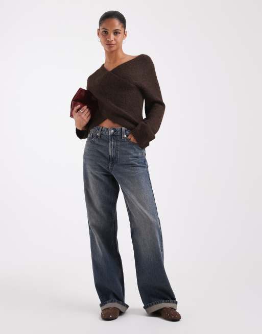 ONLY gewickelter Strickpullover in Braun, 4 von 4