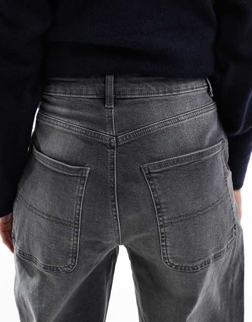 ONLY - Gia - Jean baggy ample à taille mi-haute - Gris, 4 de 5