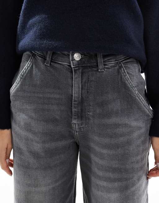 ONLY – Gia – Szare luźne jeansy ze średnim stanem, 5 z 5