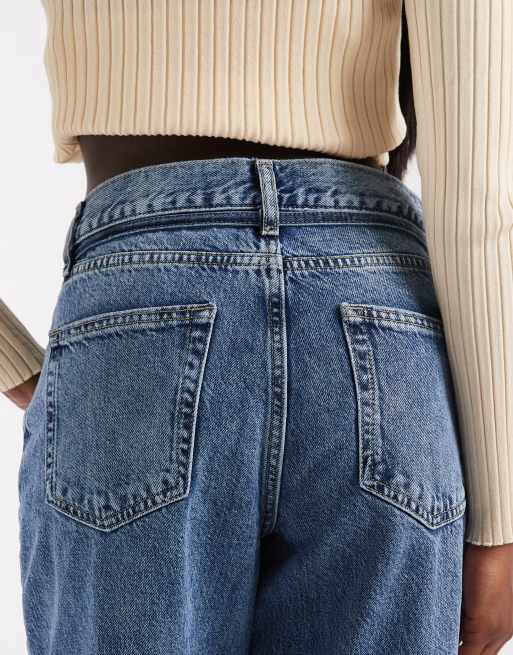 Only - Gianna - Jeans met ronde pijpen en halfhoge taille in middenblauw , 4 van 5